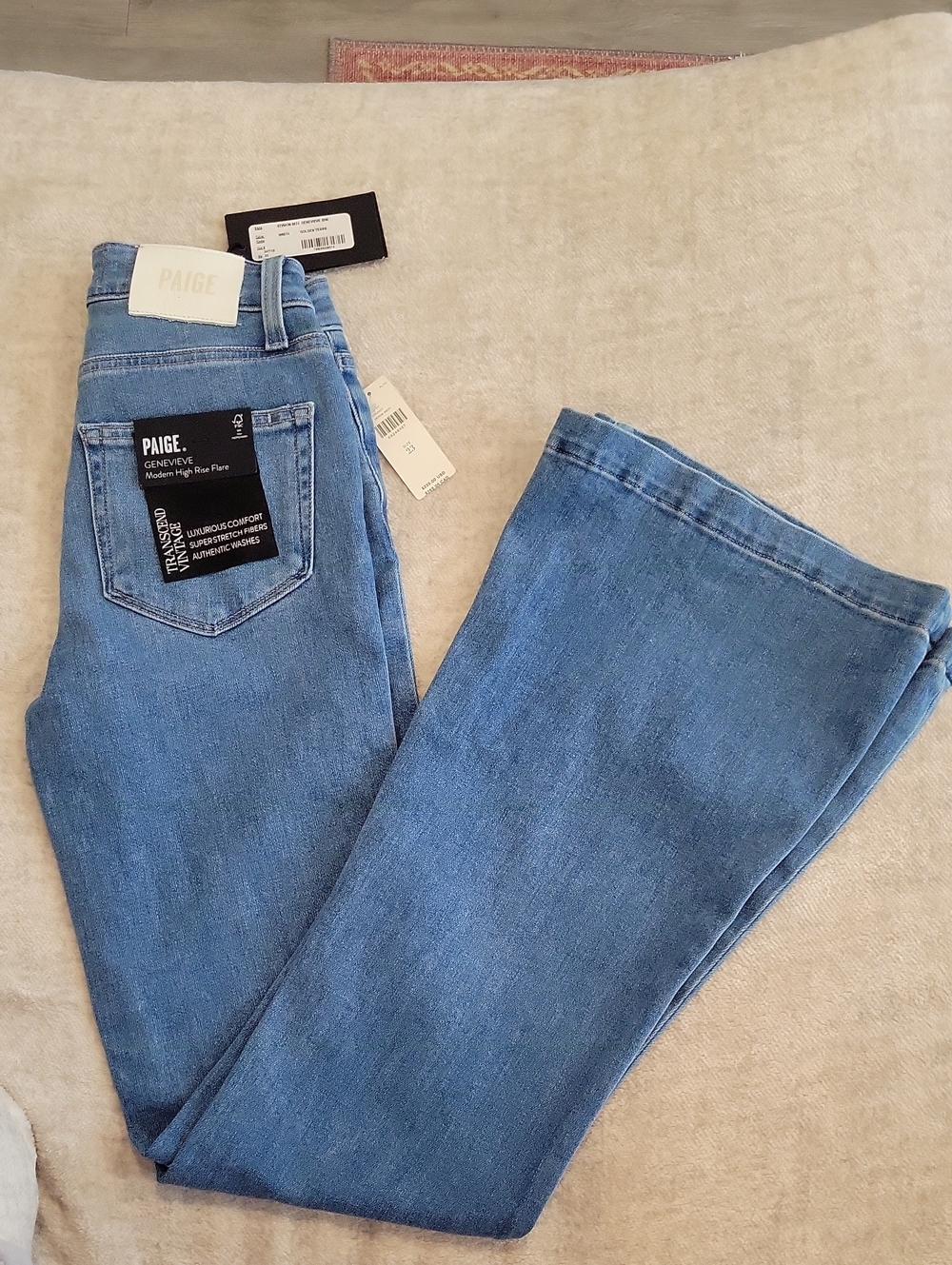 Paige Jeans, High-Rise Flare Style, New With Tags, Size 23 Waist - Picture 1 of 11